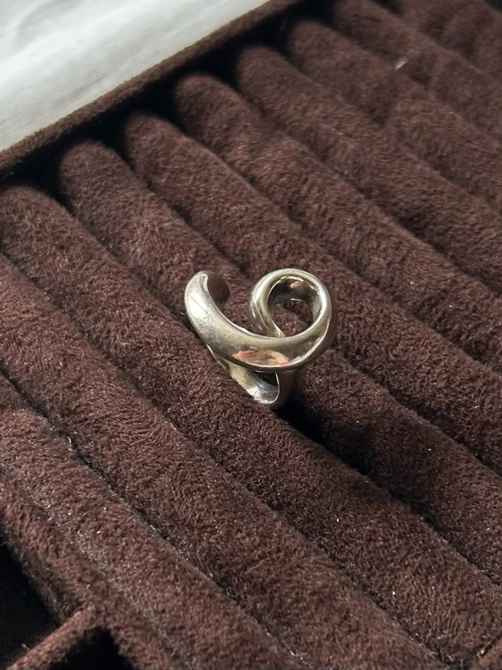 Sterling Silver Sculptural Spiral Ring - size 6 - Picture 3 of 9